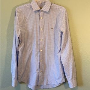 Lacoste checkered button down long sleeve